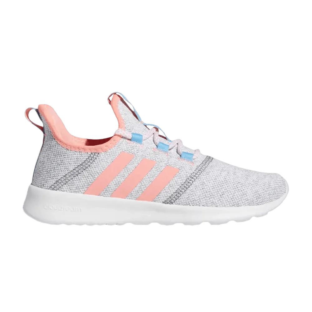 Кроссовки Adidas Cloudfoam Pure Slip-On J 'White Acid Red'