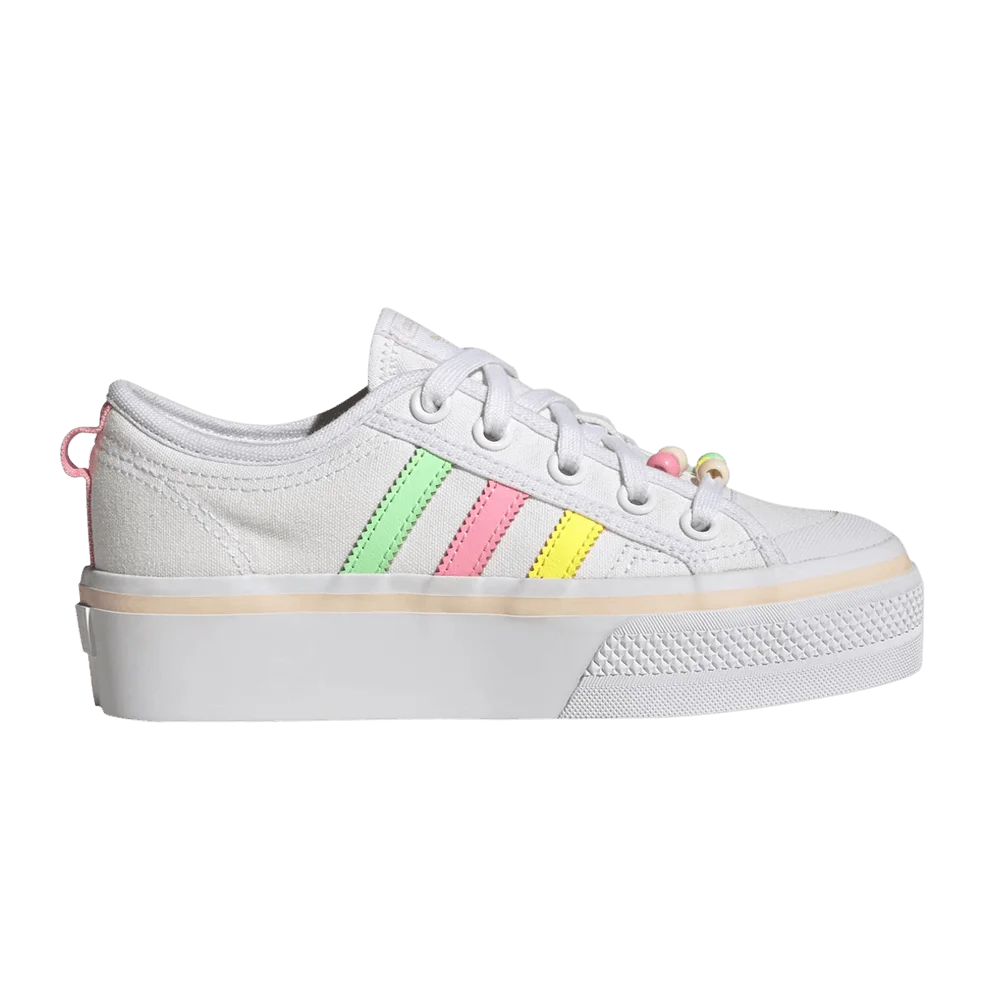 Кроссовки Adidas Nizza Platform J 'Multi Bright Stripes'