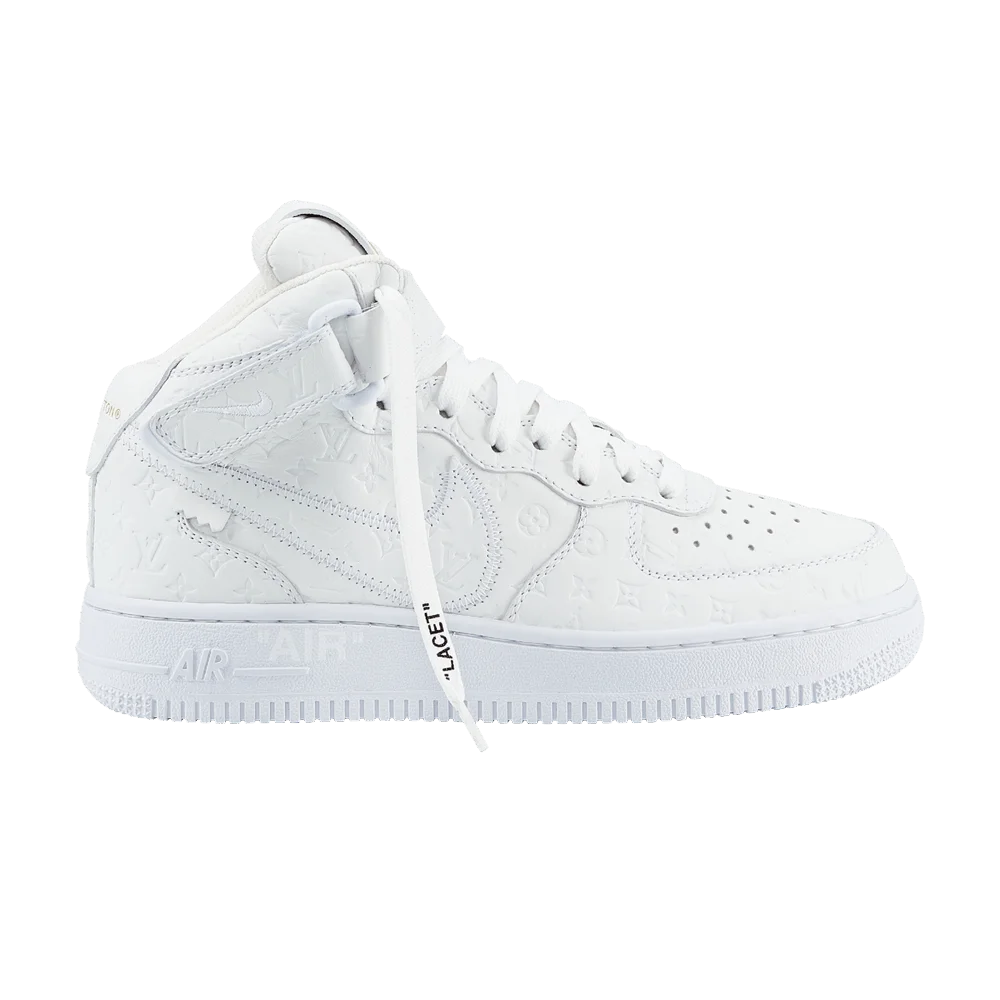 Кроссовки Louis Vuitton x Nike Air Force 1 Mid 'Triple White'