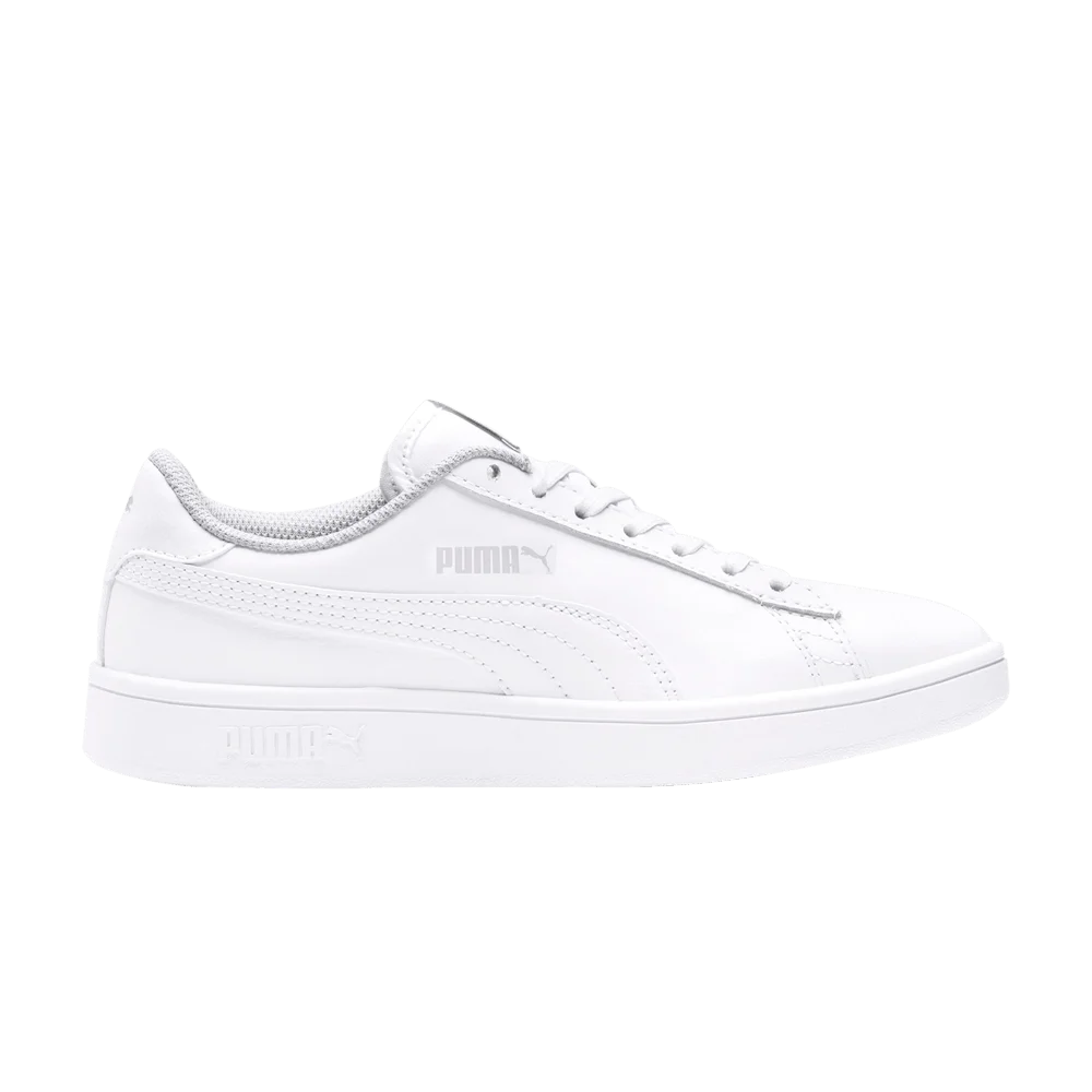 Кроссовки Puma Smash v2 Leather Big Kid 'Triple White'