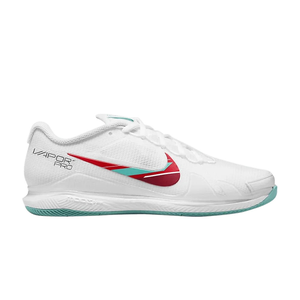 Кроссовки Wmns NikeCourt Air Zoom Vapor Pro 'White Habanero Red Washed Teal'