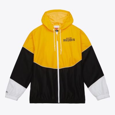 Mitchell & Ness Black Boston Bruins Home Team Lightweight Full-Zip Windbreaker Jacket