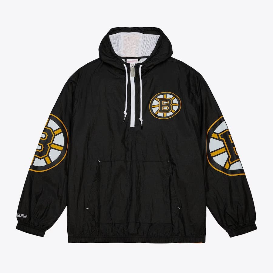 anorak-mitchell-ness-black-boston-bruins-team-2-0-anorak-quarter-zip-windbreaker-jacket