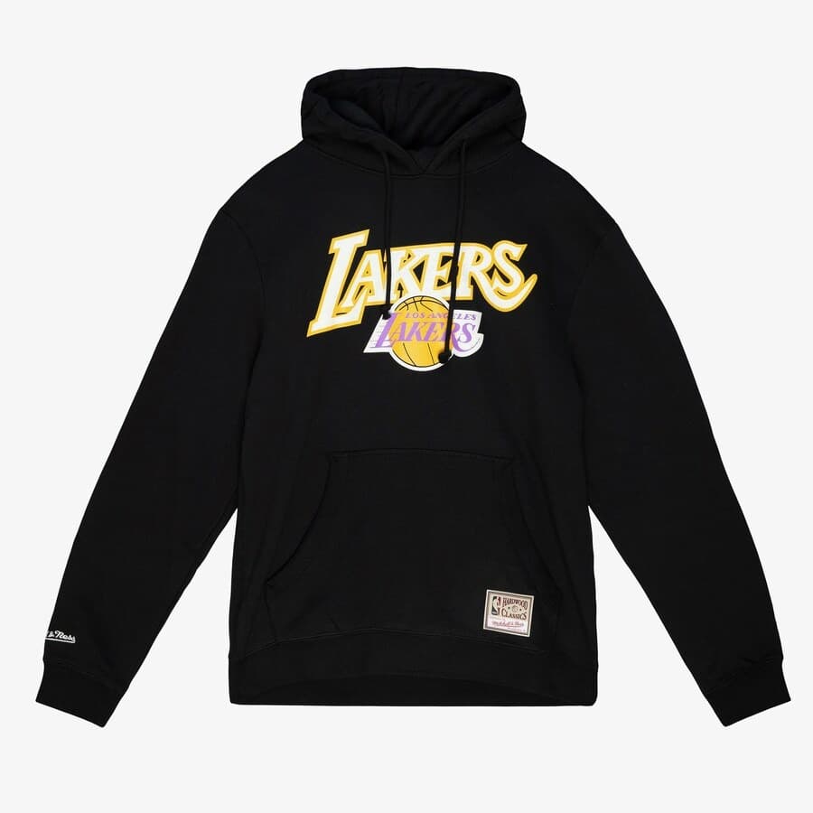 hudi-mitchell-ness-black-los-angeles-lakers-cream-pullover-hoodie