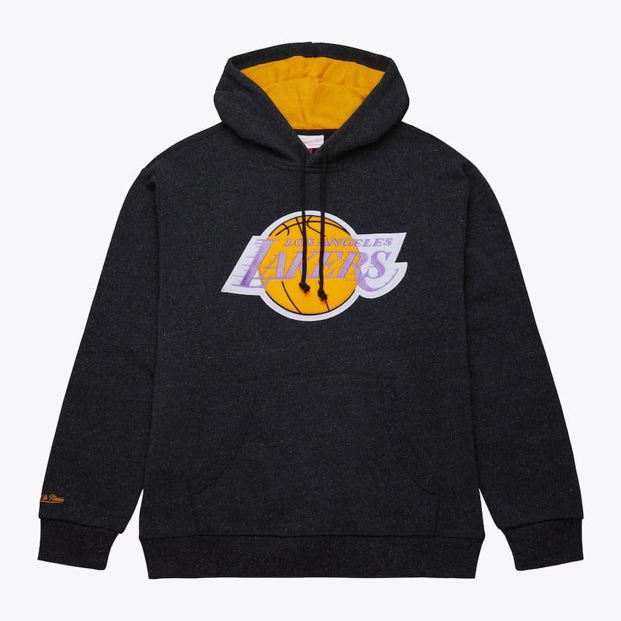 hudi-mitchell-ness-black-los-angeles-lakers-snow-washed-fleece-pullover-hoodie-2