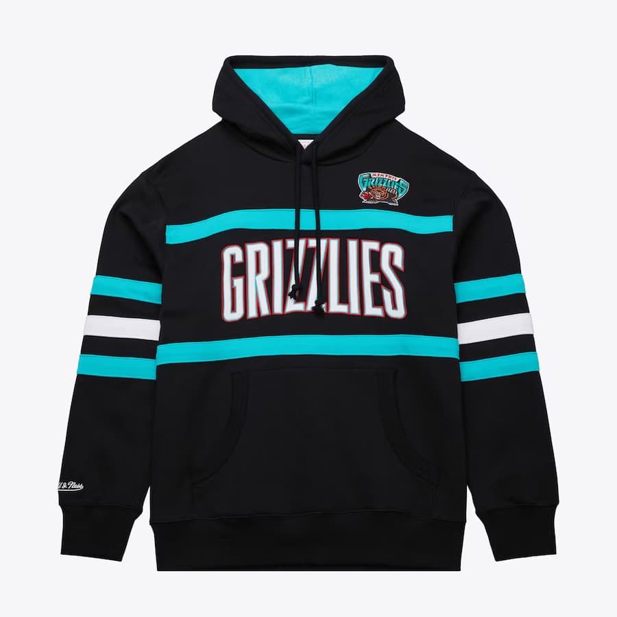 hudi-mitchell-ness-black-memphis-grizzlies-vintage-logo-head-coach-fleece-pullover-hoodie