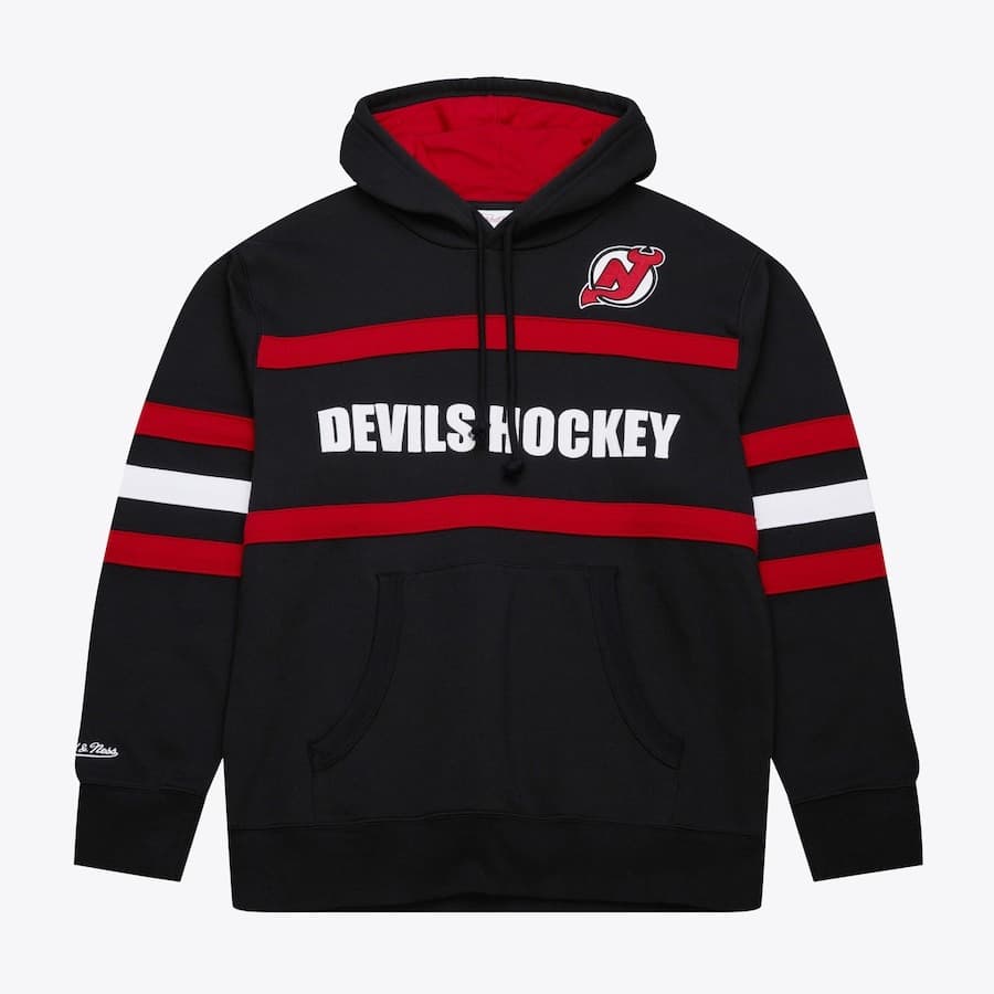 hudi-mitchell-ness-black-new-jersey-devils-head-coach-fleece-pullover-hoodie