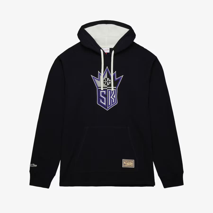 hudi-mitchell-ness-black-sacramento-kings-vintage-logo-thermal-lightweight-pullover-hoodie