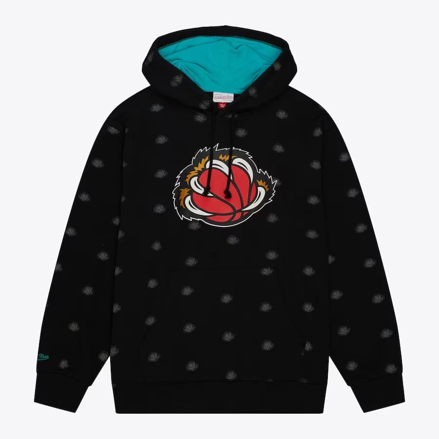 hudi-mitchell-ness-black-vancouver-grizzlies-allover-print-fleece-pullover-hoodie