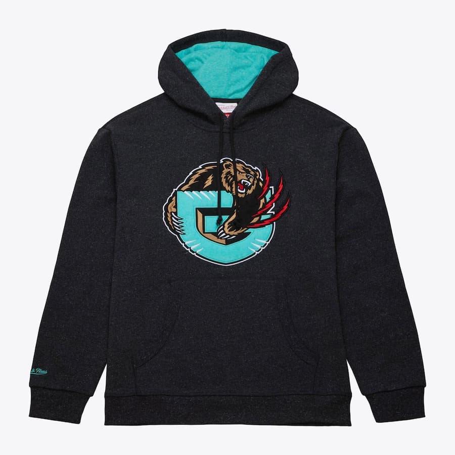 hudi-mitchell-ness-black-vancouver-grizzlies-snow-washed-fleece-pullover-hoodie