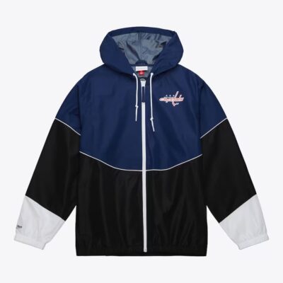 Mitchell & Ness Black Washington Capitals Home Team Lightweight Full-Zip Windbreaker Jacket