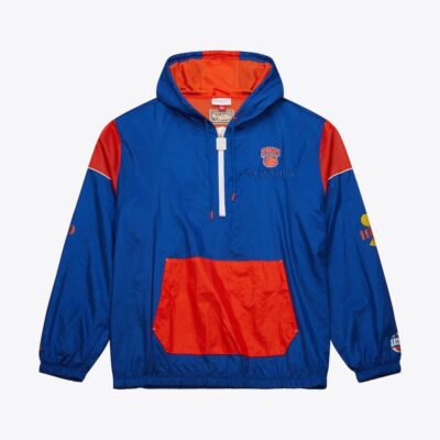 Mitchell & Ness Blue New York Knicks Team OG 3.0 Anorak Quarter-Zip Jacket