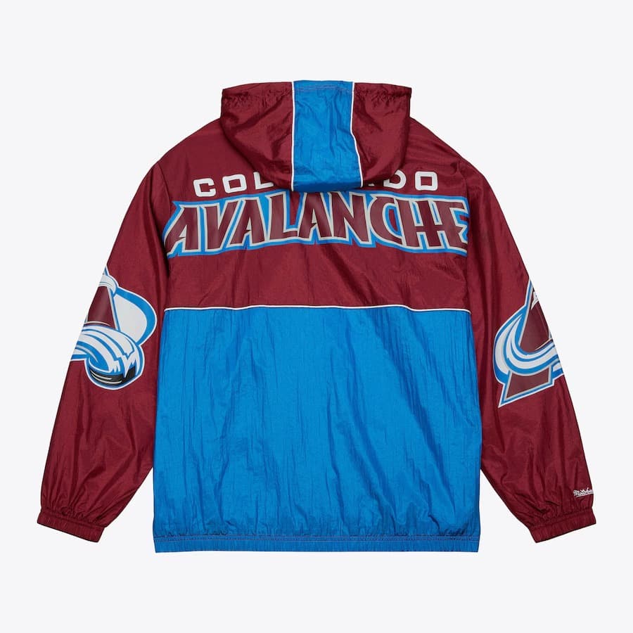 Анорак Mitchell & Ness Burgundy Colorado Avalanche Team 2.0 Anorak Quarter-Zip Windbreaker Jacket