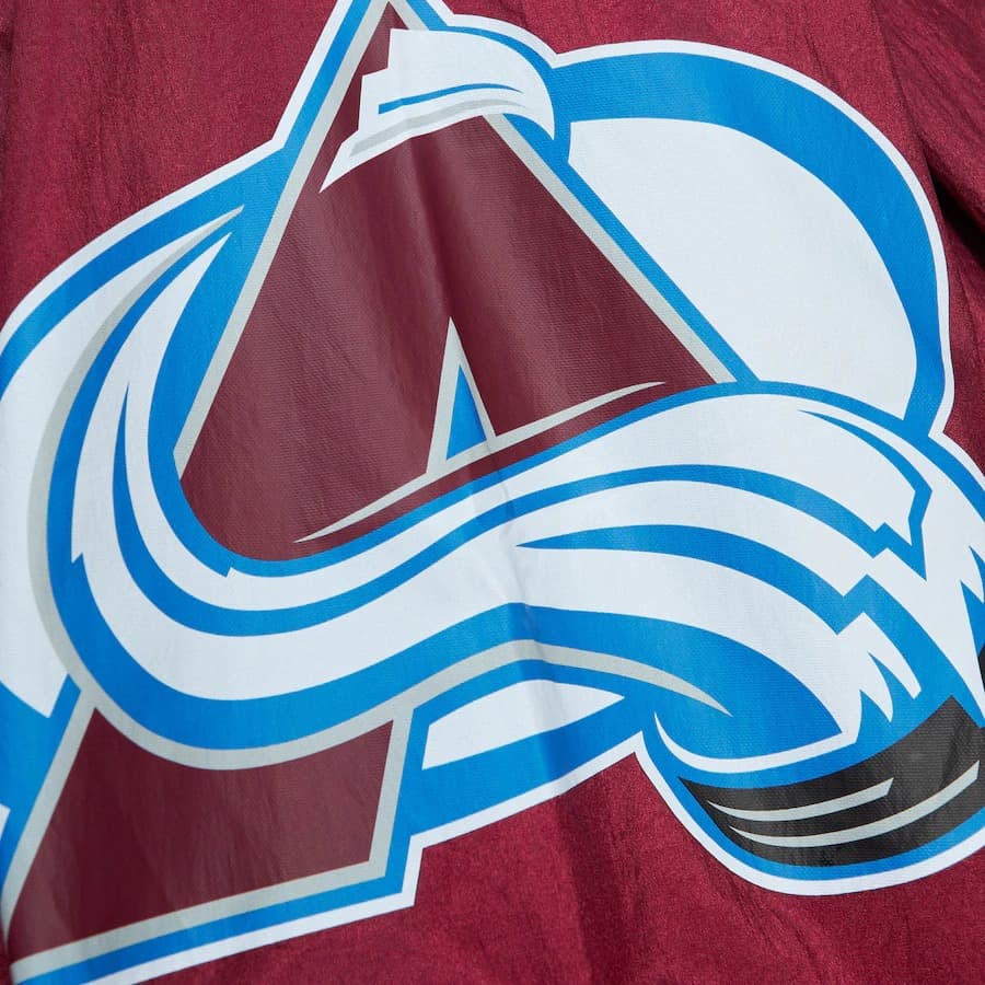 Анорак Mitchell & Ness Burgundy Colorado Avalanche Team 2.0 Anorak Quarter-Zip Windbreaker Jacket