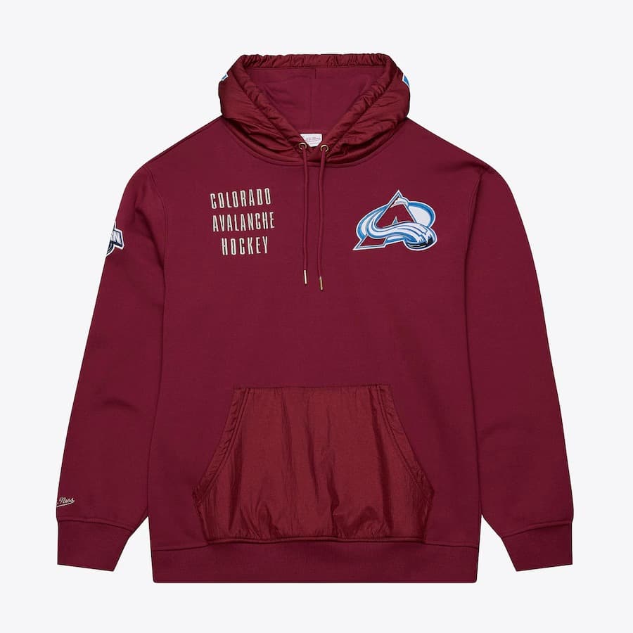 hudi-mitchell-ness-cardinal-colorado-avalanche-polar-fleece-quarter-zip-pullover-hoodie