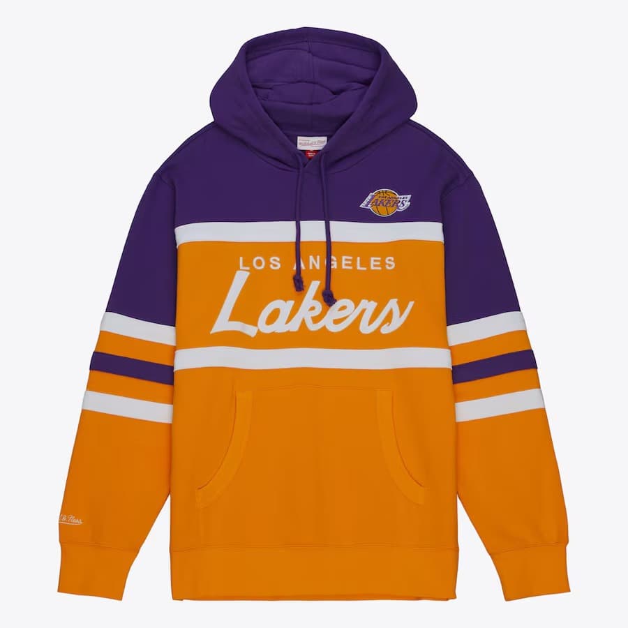 Mitchell Ness Gold Los Angeles Lakers Head Coach Pullover Hoodie