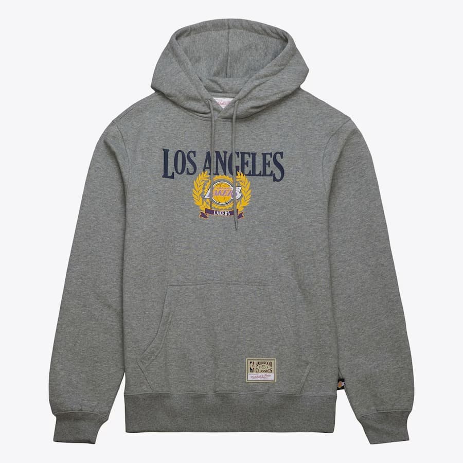 hudi-mitchell-ness-gray-los-angeles-lakers-collegiate-pullover-hoodie