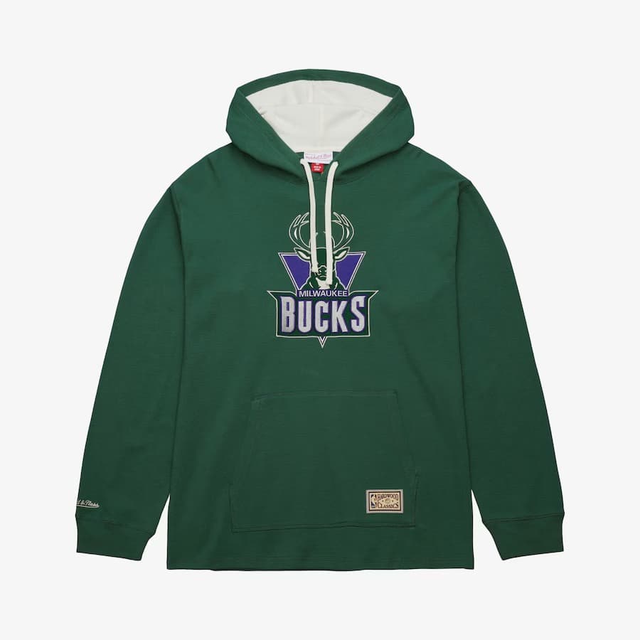 hudi-mitchell-ness-green-milwaukee-bucks-vintage-logo-thermal-lightweight-pullover-hoodie