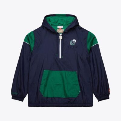 Mitchell & Ness Navy Dallas Mavericks Team OG 3.0 Anorak Quarter-Zip Jacket