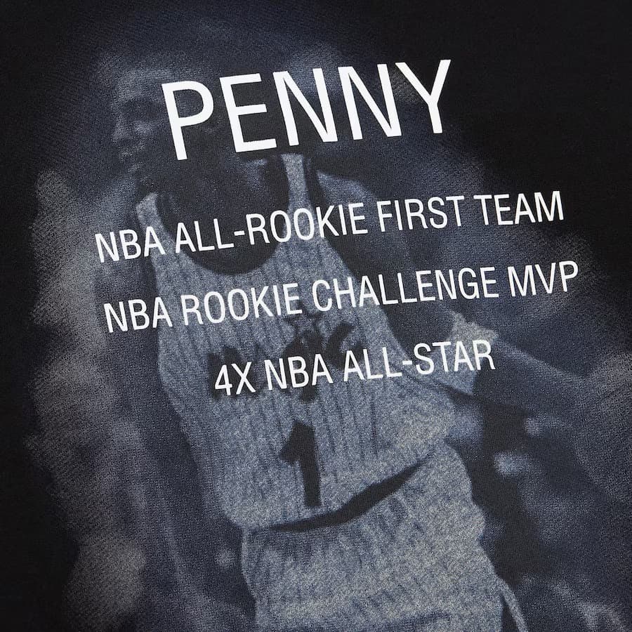 Худи Mitchell & Ness Penny Hardaway Black Orlando Magic Name & Number Fleece Pullover Hoodie