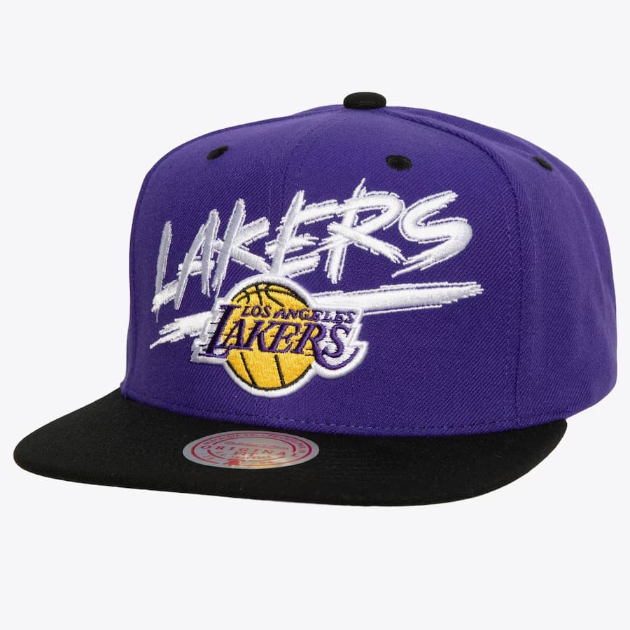 bejsbolka-mitchell-ness-purple-los-angeles-lakers-transcript-snapback-hat