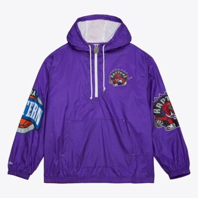 Mitchell & Ness Purple Toronto Raptors Team 2.0 Anorak Quarter-Zip Windbreaker Jacket