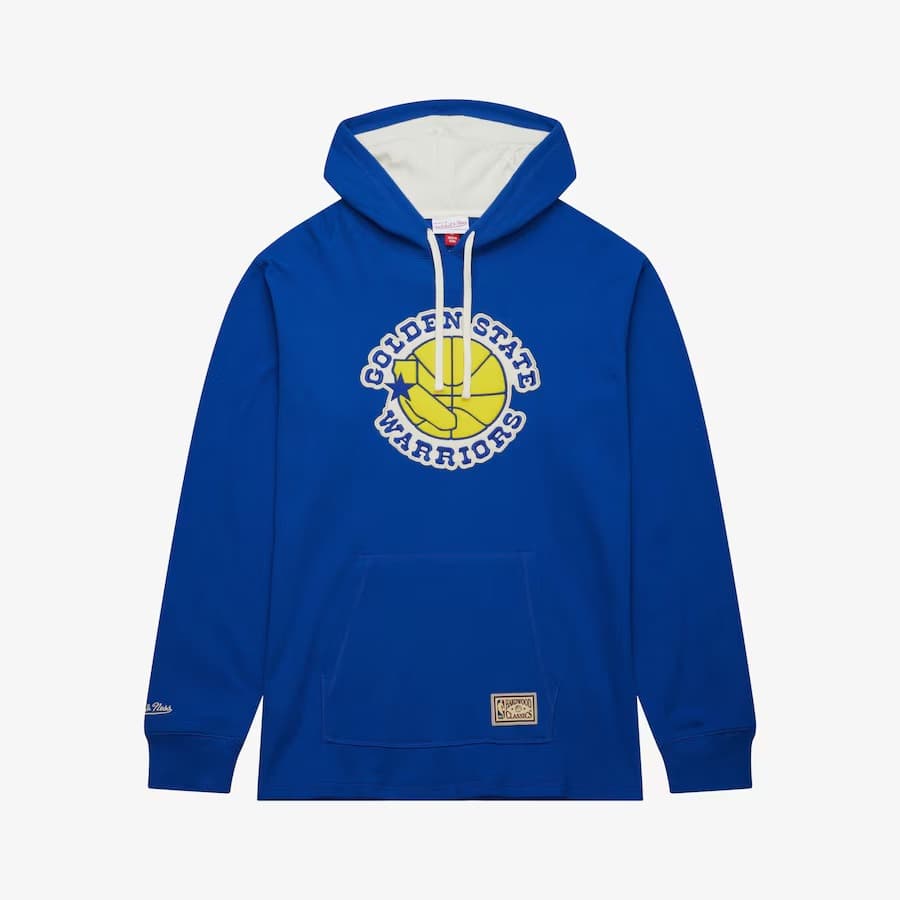 hudi-mitchell-ness-royal-golden-state-warriors-vintage-logo-thermal-lightweight-pullover-hoodie