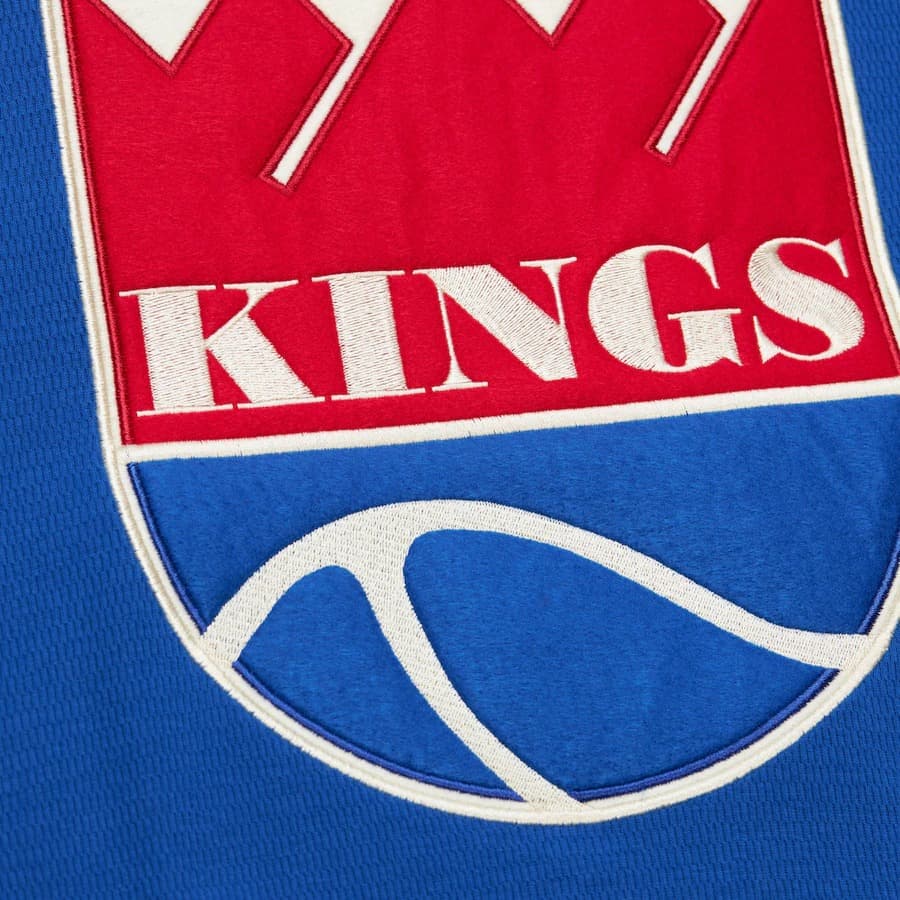 Худи Mitchell & Ness Royal Kansas City Kings Vintage Logo Thermal Lightweight Pullover Hoodie
