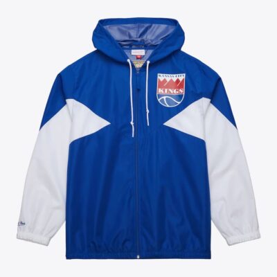 Mitchell & Ness Royal Kansas City Kings Vintage Logo Ultimate Lightweight Full-Zip Windbreaker Jacket