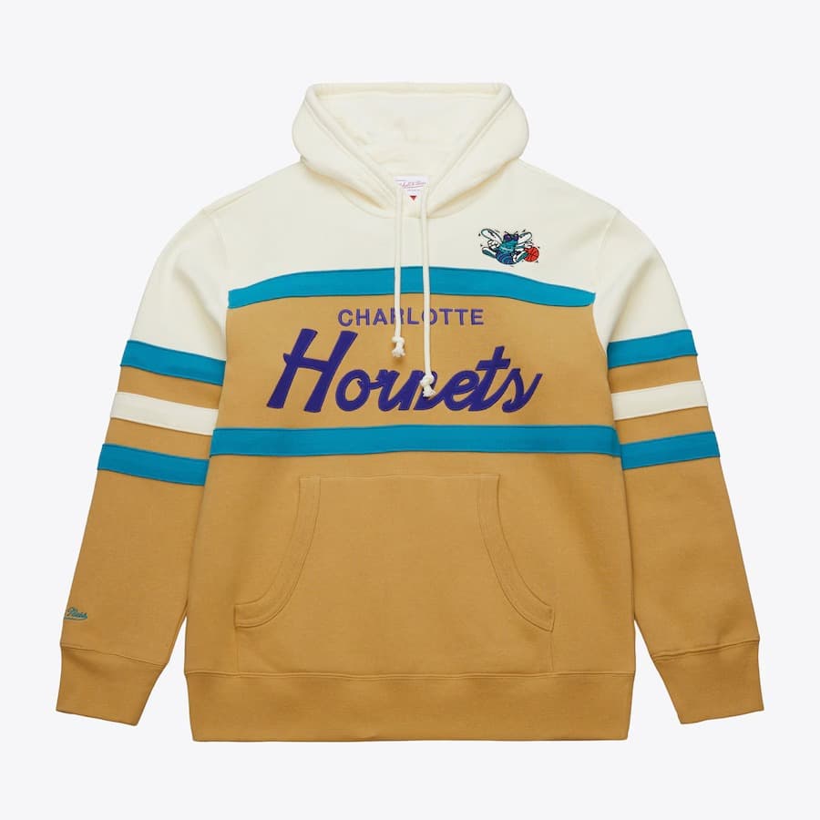 hudi-mitchell-ness-tan-charlotte-hornets-head-coach-fleece-pullover-hoodie