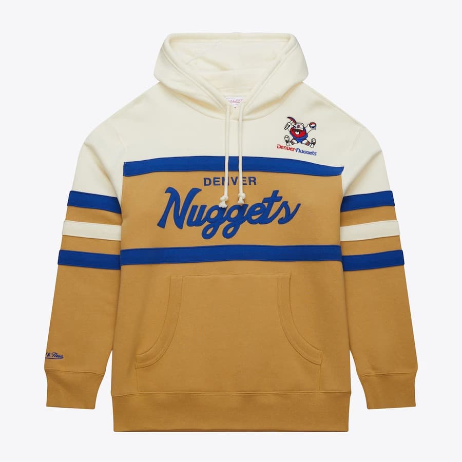 hudi-mitchell-ness-tan-denver-nuggets-head-coach-fleece-pullover-hoodie