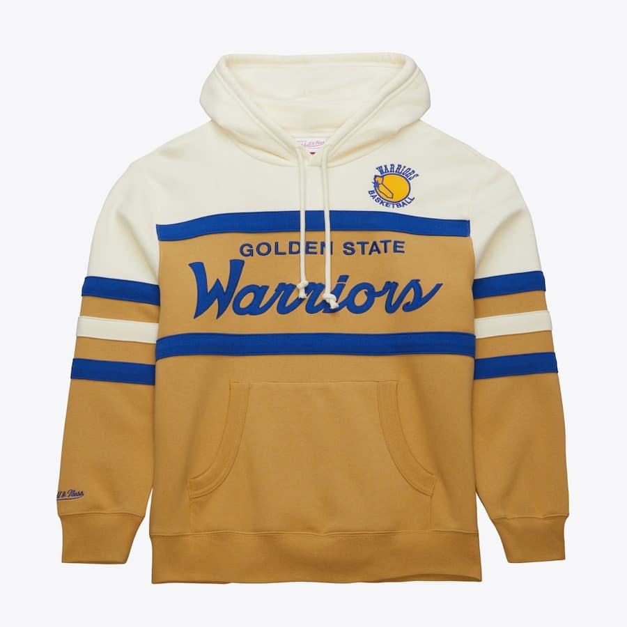 Mitchell Ness Tan Golden State Warriors Head Coach Fleece Pullover Hoodie