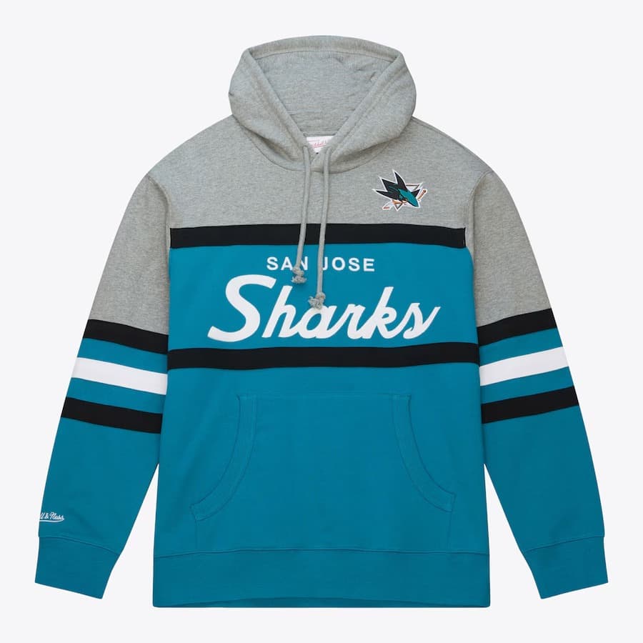 hudi-mitchell-ness-teal-san-jose-sharks-head-coach-pullover-hoodie