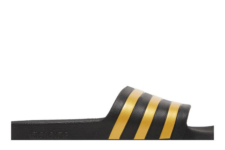 Кроссовки adidas Adilette Aqua Slides 'Black Gold Metallic'
