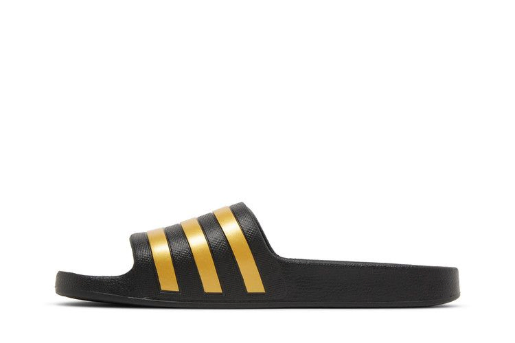 Кроссовки adidas Adilette Aqua Slides 'Black Gold Metallic'