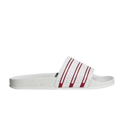 adidas Adilette Slides 'White Team Power Red'