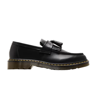 Dr. Martens Adrian Yellow Stitch Leather Tassel Loafer 'Black'