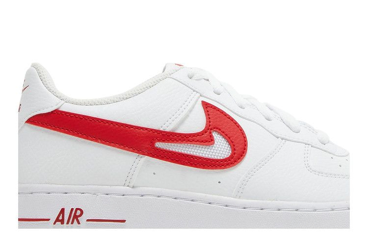 Кроссовки Nike Air Force 1 GS 'Cut-Out Swoosh - White University Red'
