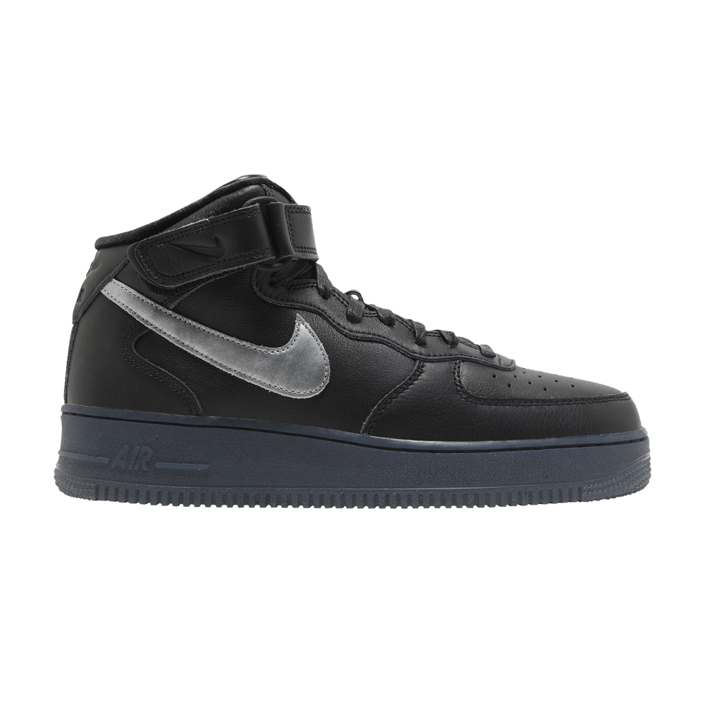 Nike Air Force 1 Mid Premium Black Metallic Silver DX3061 001