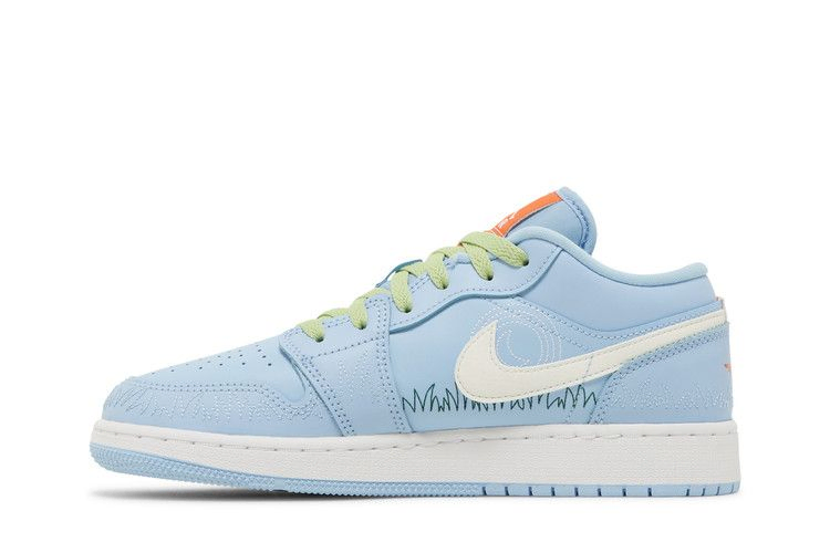 Кроссовки Air Jordan 1 Low SE GS 'Blue Stitch'