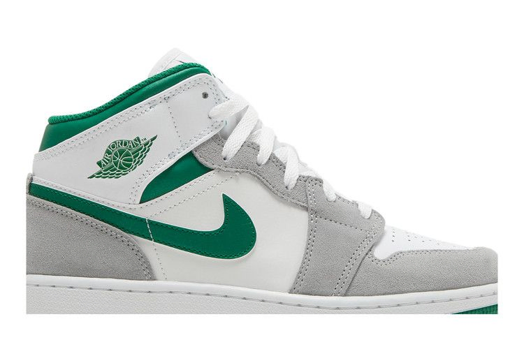 Кроссовки Air Jordan 1 Mid SE GS 'Grey Pine Green'