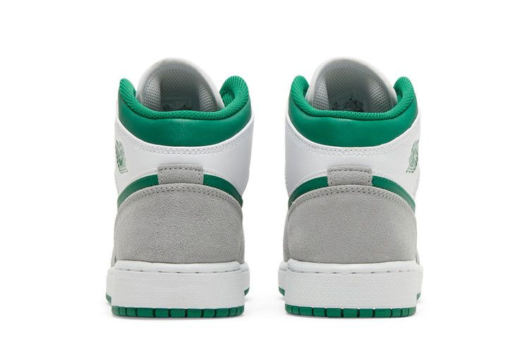 Кроссовки Air Jordan 1 Mid SE GS 'Grey Pine Green'