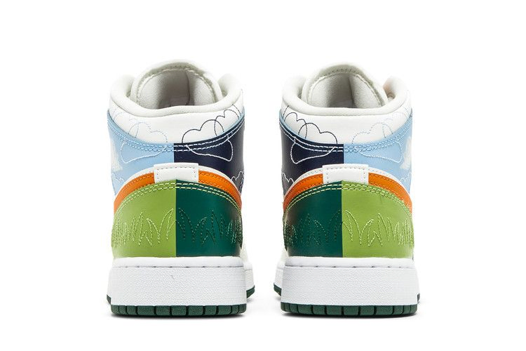 Кроссовки Air Jordan 1 Mid SE GS 'Stitch'