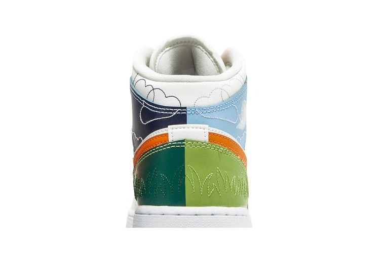 Кроссовки Air Jordan 1 Mid SE GS 'Stitch'