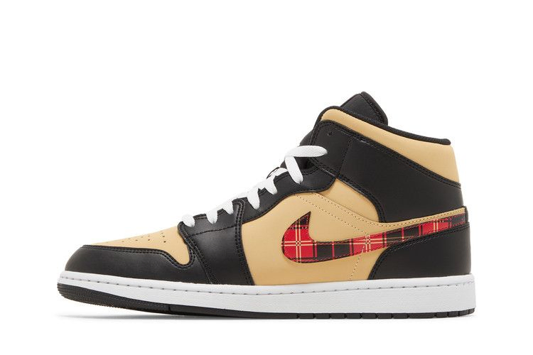 Кроссовки Air Jordan 1 Mid SE 'Tartan Swoosh'
