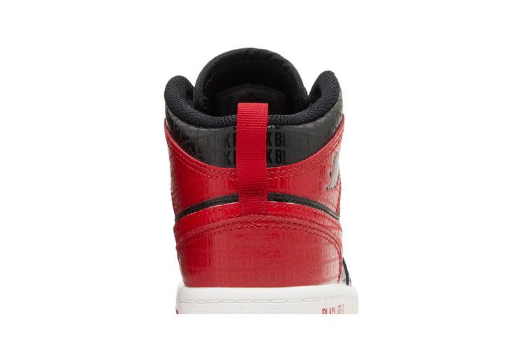Кроссовки Air Jordan 1 Mid SS PS 'Black + Red = Bred'