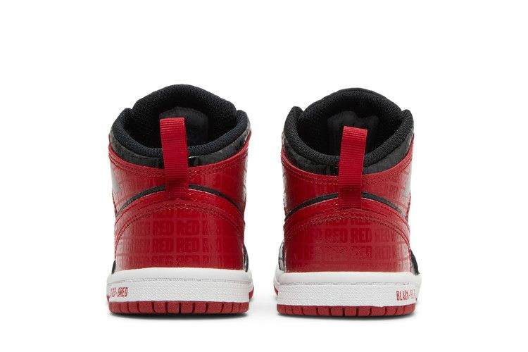 Кроссовки Air Jordan 1 Mid SS TD 'Black + Red = Bred'
