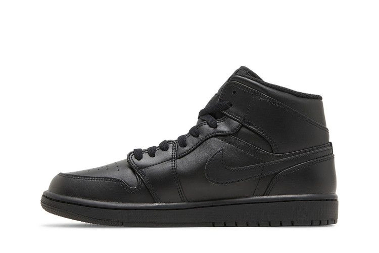 Кроссовки Air Jordan 1 Mid 'Triple Black' 2022
