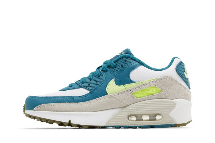 Кроссовки Nike Air Max 90 Leather GS 'Bright Spruce Barely Volt'