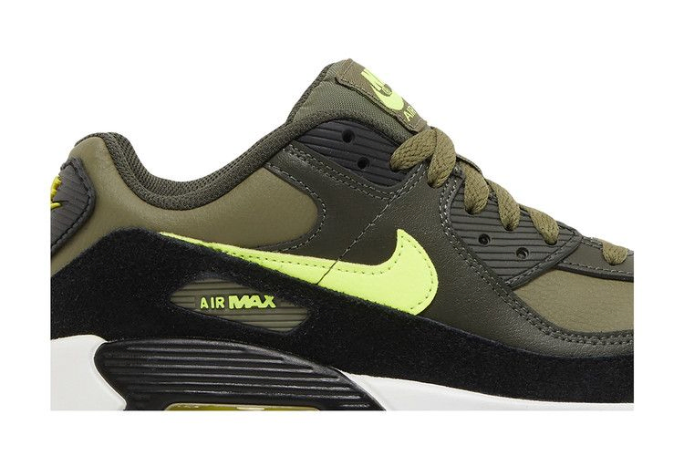 Кроссовки Nike Air Max 90 Leather GS 'Medium Olive Volt'